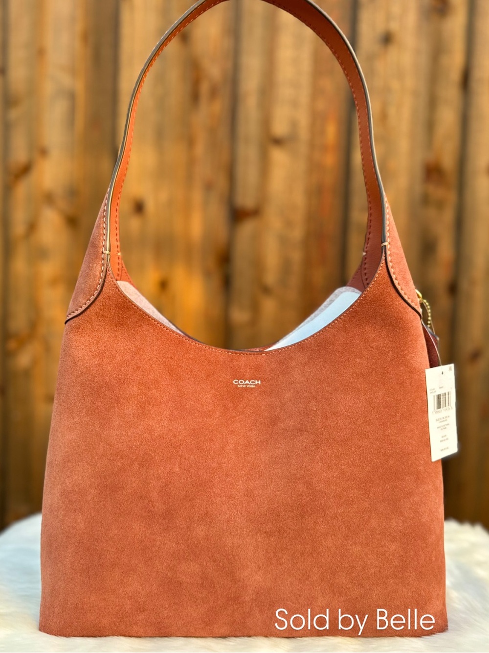 NWT Coach Suede Clay Brooklyn 34